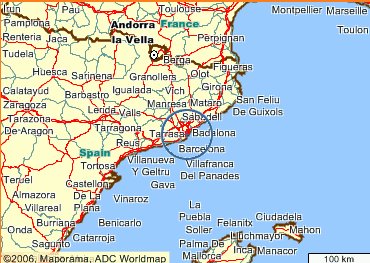 situation géographique de Barcelone